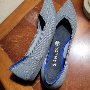 Rothy's.. The Point flat, size 9, Grey birdseye